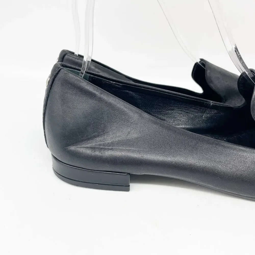 AGL Attilio Giusti Leombruni Black Naomi Cap Toe Ballet Flat Size EU 36.5 US 6.5